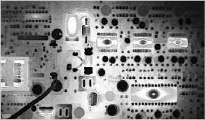 經(jīng)過預處理的印制電路板紅外熱成像